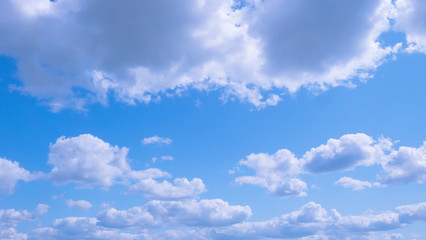 Blue sky with clouds in summer sunny day