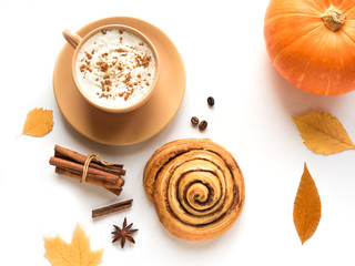 Pumpkin Spice Latte and Cinnabon