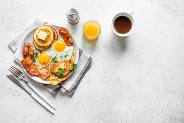 Full American Breakfast - obrazy, fototapety, plakaty