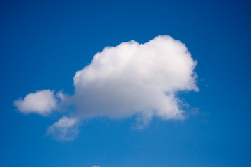 Blurred sky blur or azure sky and white cloud background, beautiful nature on summer