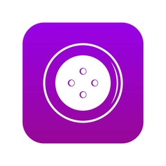 Button for clothing icon digital purple for any design isolated on white vector illustration