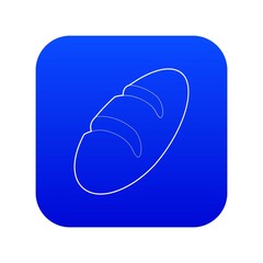 Loaf icon blue vector isolated on white background