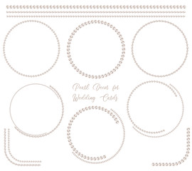 Pearl elements for wedding decoration