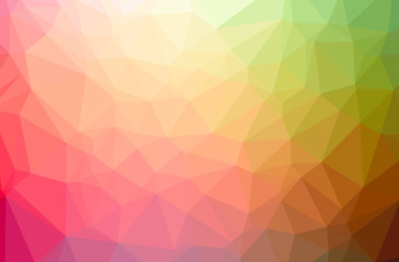 Illustration of abstract Green, Orange horizontal low poly background. Beautiful polygon design pattern.