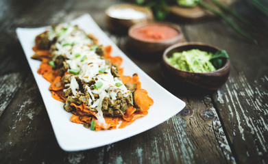 Sweet Potato Loaded Nachos with Lentils