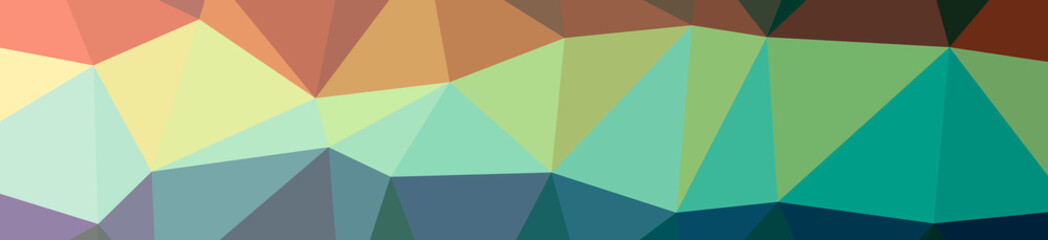 Illustration of abstract Green banner low poly background. Beautiful polygon design pattern.