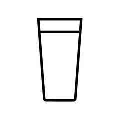 Beer glass line icon, logo isolated on white background