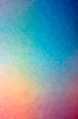 Abstract illustration of blue and red Impasto background