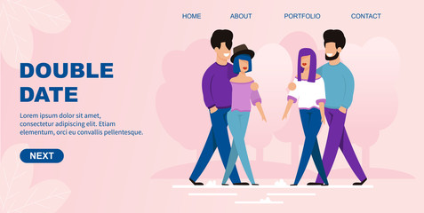 Flat Landing Page Offers Double Date Organization