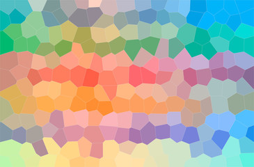 Abstract illustration of blue, orange Middle size Hexagon background
