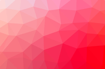 Illustration of abstract Red horizontal low poly background. Beautiful polygon design pattern.