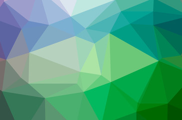 Fototapeta na wymiar Illustration of abstract Blue, Green, Purple horizontal low poly background. Beautiful polygon design pattern.