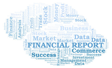 Fototapeta na wymiar Financial Report word cloud.
