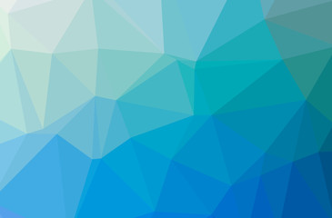 Fototapeta premium Illustration of abstract Blue, Green horizontal low poly background. Beautiful polygon design pattern.