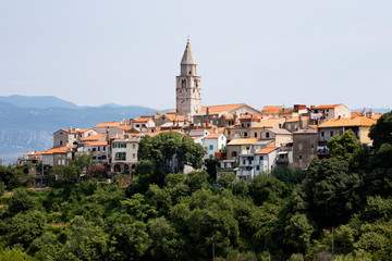 View at Vrbnik, little wine village at Krk, Croatia