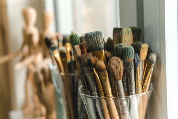 brushes for the artist close-up