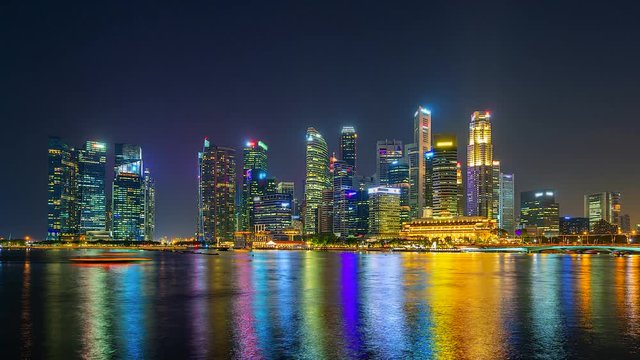Time Laples View, Singapore City, Beautiful Marina Bay Area