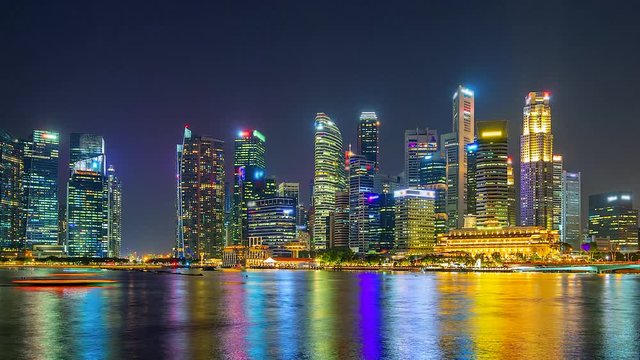 Time Laples View, Singapore City, Beautiful Marina Bay Area
