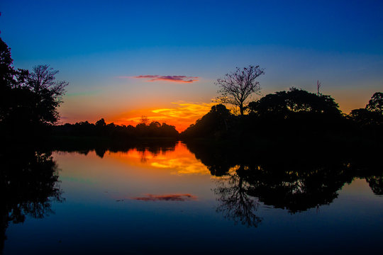 Por do sol Rio Amazonas