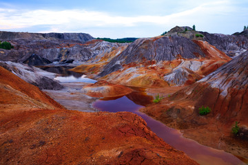 orange clay refractory mining hills