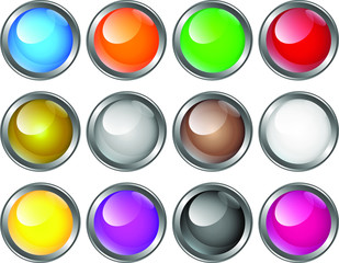 Different led glass buttons or lights