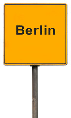 Berlin - Capital of Germany. Road billboard 