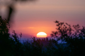 Sonnenaufgang im Sauerland, Horizont, Deutschland