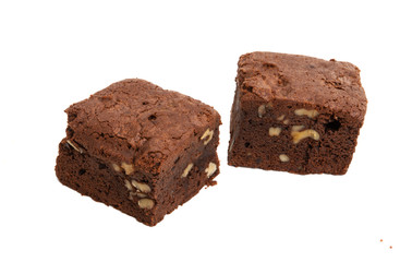 Chocolate Brownie isolated