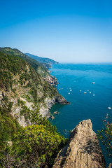 Panorama Vernazza, Cinque Terre parco nazionale, Liguria, Italia