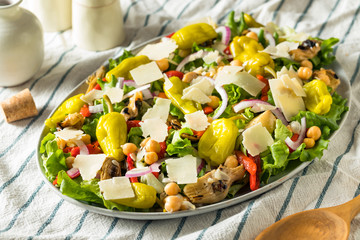 Homemade Mediterranean Pizzeria Salad