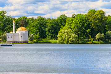 Turkish Bath pavilion in the Catherine Park in Tsarskoye Selo, Pushkin, Russia