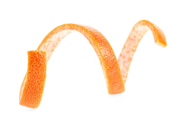 Grapefruit peel isolated on white background