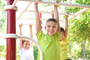 Obraz premium Cute little children on playground
