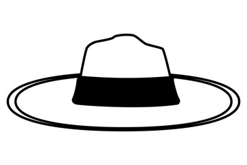 Fashion summer hat for women in black and white