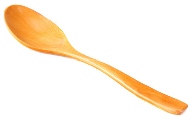 wooden spoon isolated on a white background