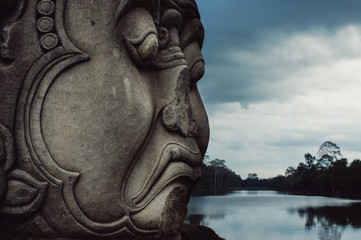 Mystic sculpture in cambodia