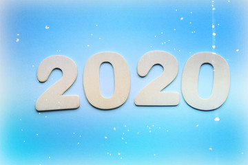 Happy New Year 2020 background. Copy space.