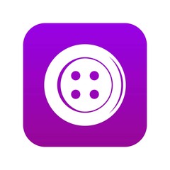 Sewing button icon digital purple for any design isolated on white vector illustration