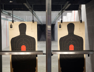 Two targets at shooting range