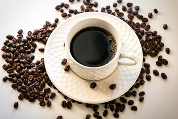 Coffee cup & beans