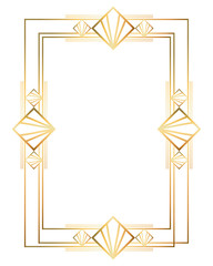 Isolated art deco frame design