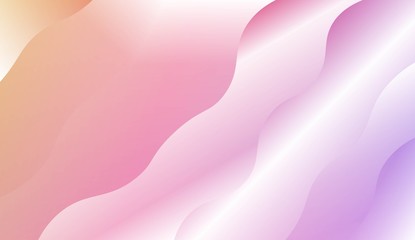 Modern Shiny Waves. For Your Design Ad, Banner, Cover Page. Vector Illustration with Color Gradient.