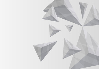 Abstract triangle background. Gray geometric polygonal pattern.