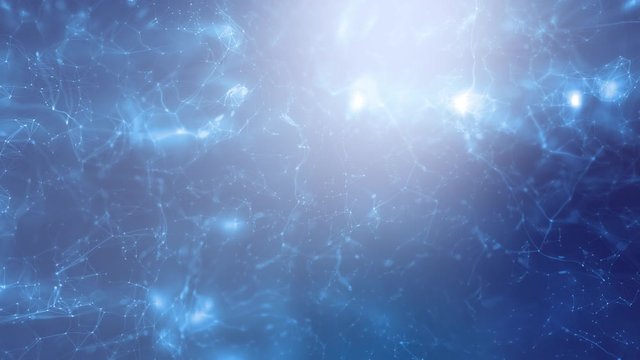 Abstract blurry artistic computer network cyberspace motion background.