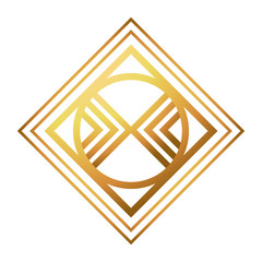 Isolated art deco shape design