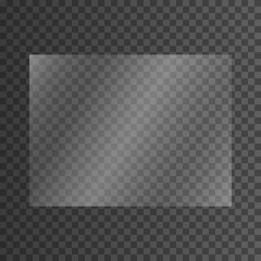 The texture of rectangle glass plate, mirror, windows. Light effect for a picture or a mirror. Beautiful realistic reflection. The interior of the house stock vector 