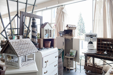 Interior view of antique store