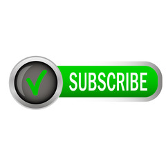 Subscribe sign on white background