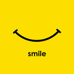 Smile icon vector graphic design symbol or logo.