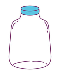 Isolated milk bottle vector design